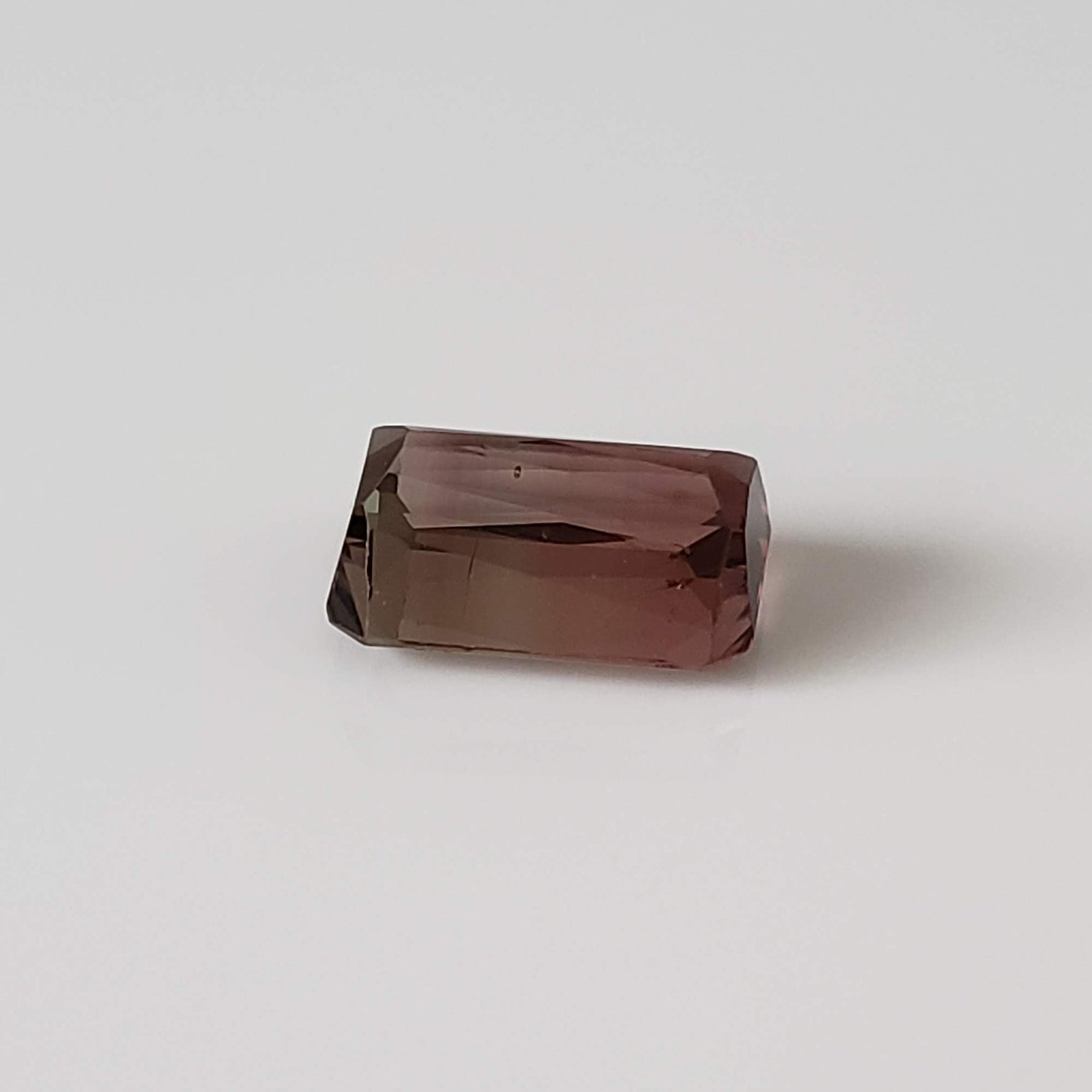 Tourmaline | Octagon Cut | Bi-Color Pink Green | 10x7mm 2.98ct