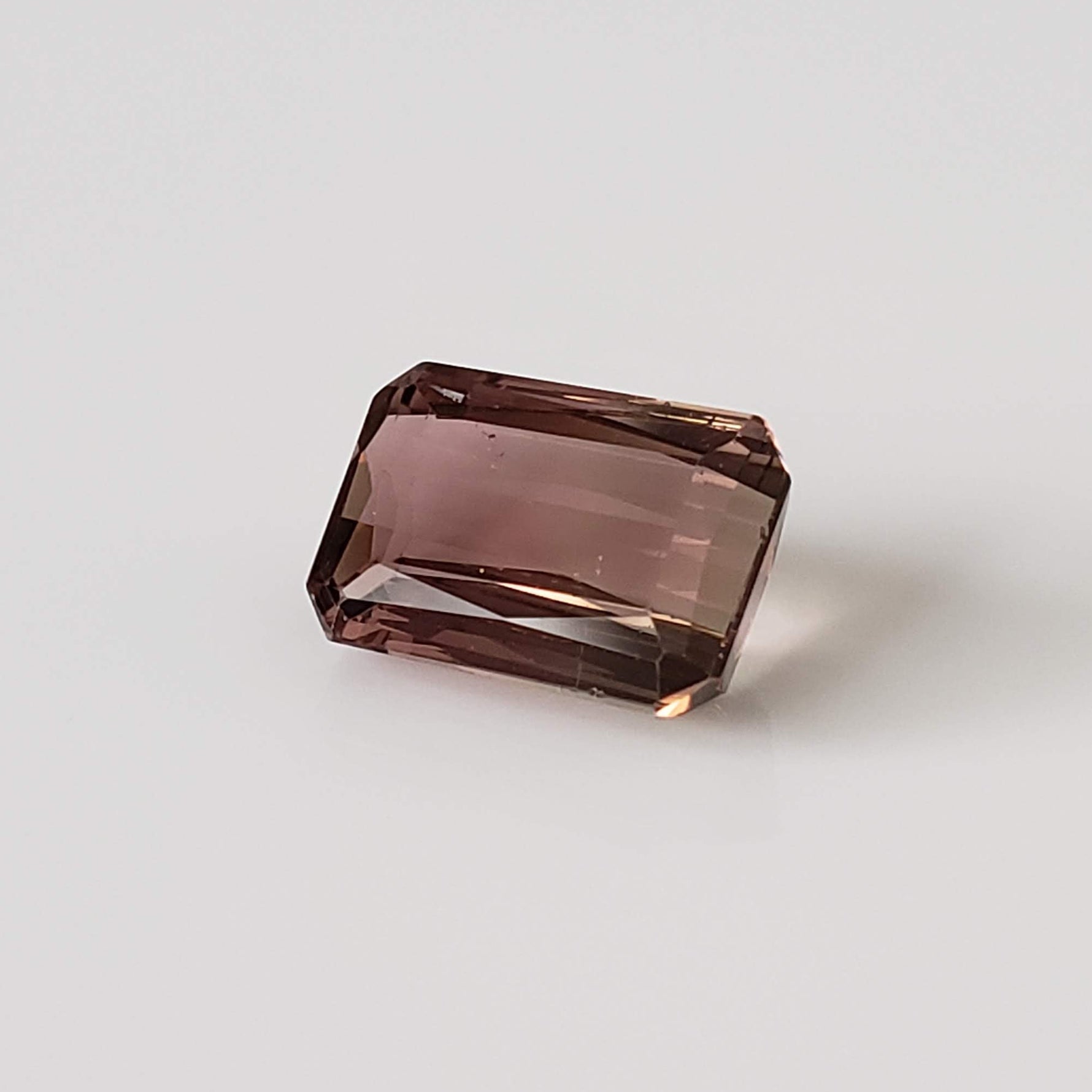 Tourmaline | Octagon Cut | Bi-Color Pink Green | 10x7mm 2.98ct