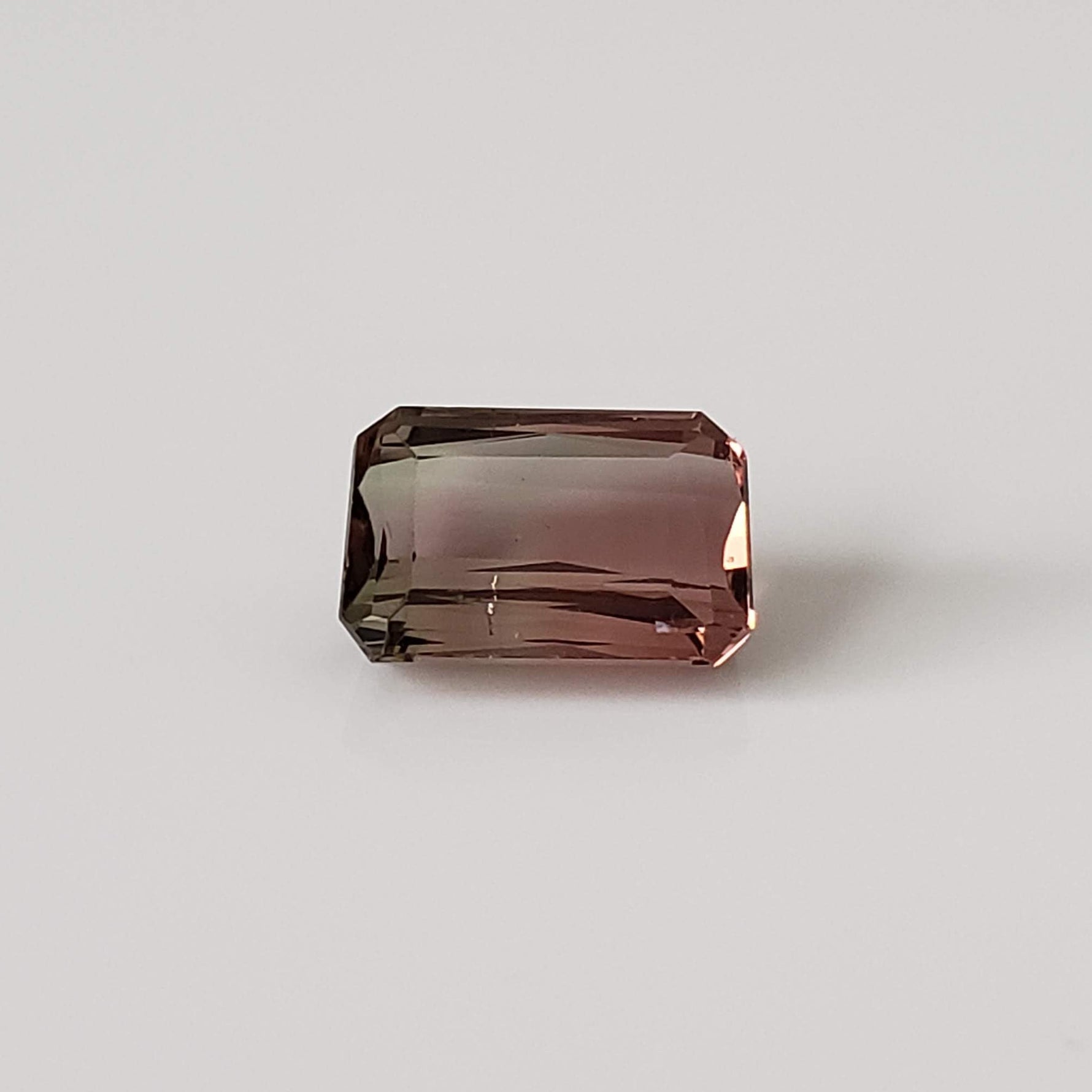 Tourmaline | Octagon Cut | Bi-Color Pink Green | 10x7mm 2.98ct