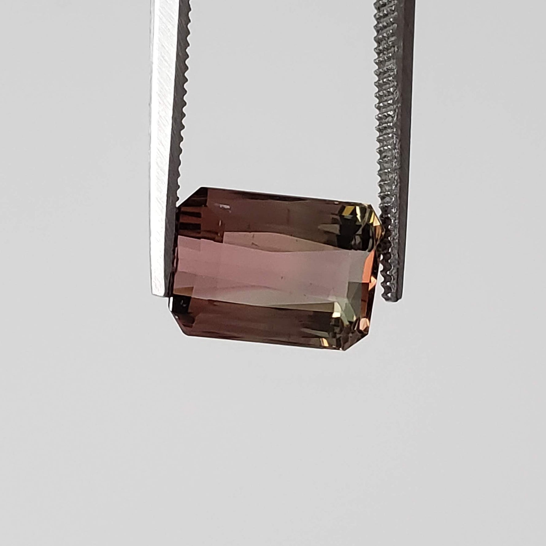Tourmaline | Octagon Cut | Bi-Color Pink Green | 10x7mm 2.98ct