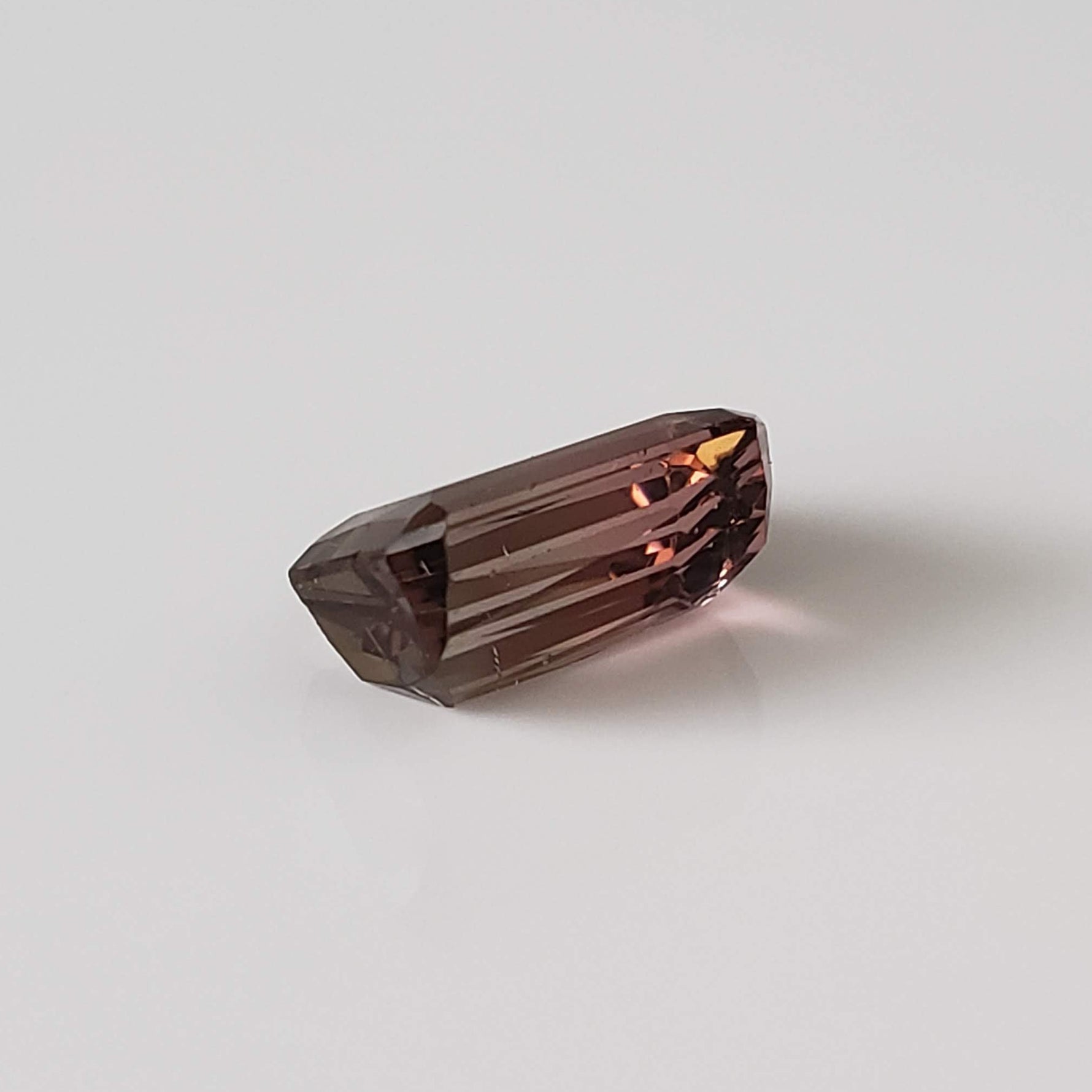 Tourmaline | Octagon Cut | Bi-Color Pink Green | 10x7mm 2.98ct
