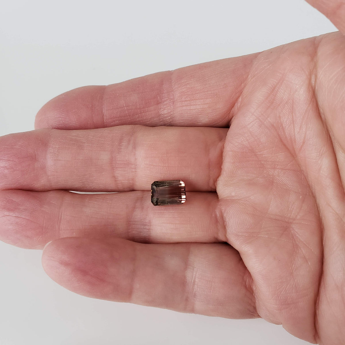 Tourmaline | Octagon Cut | Bi-Color Pink Green | 10x7mm 2.98ct