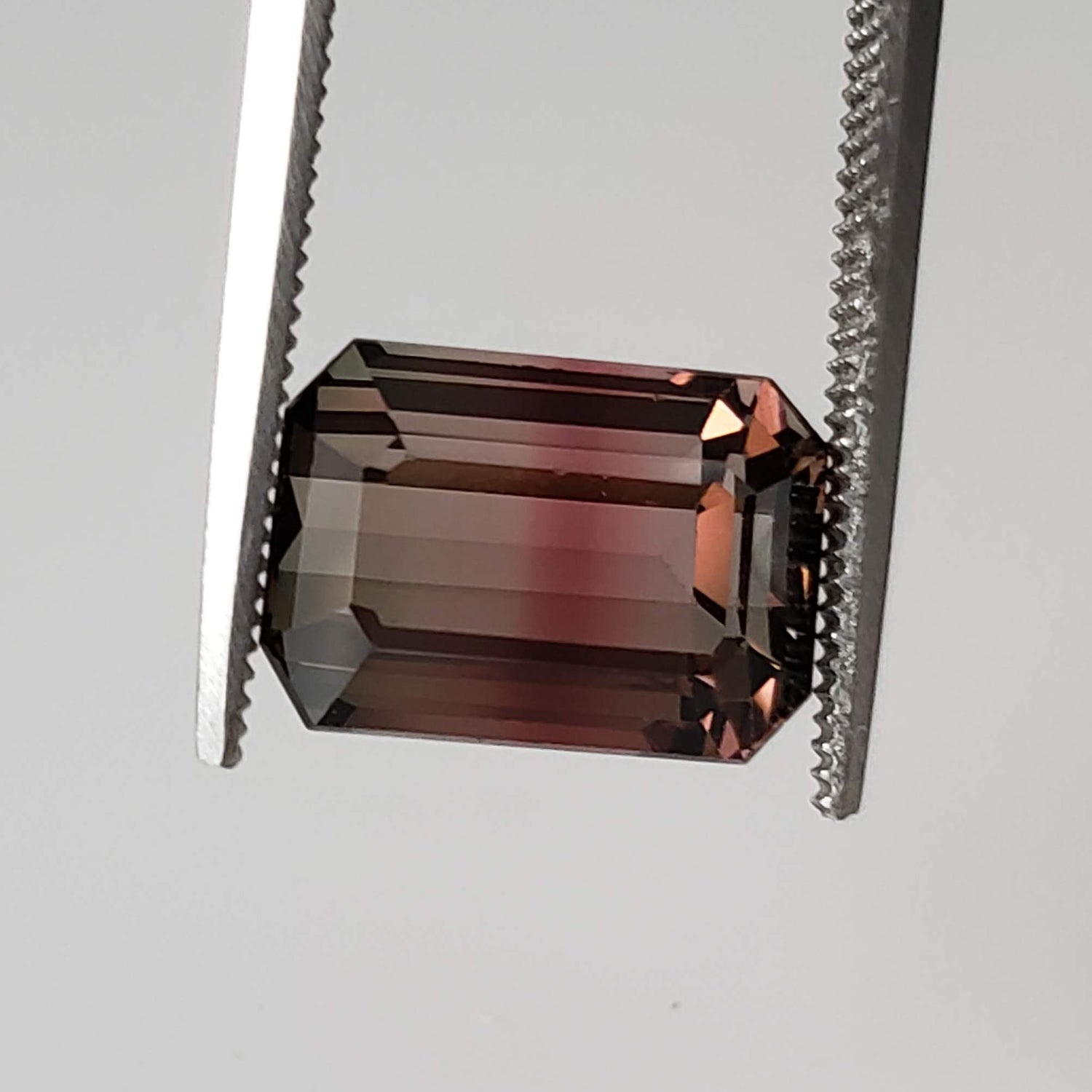  Tourmaline | Octagon Cut | Pink Orange-Green Bi-color | 10.7x7.7mm 5.62ct 1