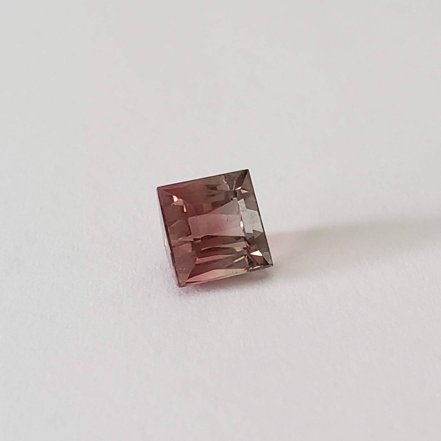  Tourmaline | Square Cut | Pink-Green Bi-color | 5.9mm 1.7ct 3