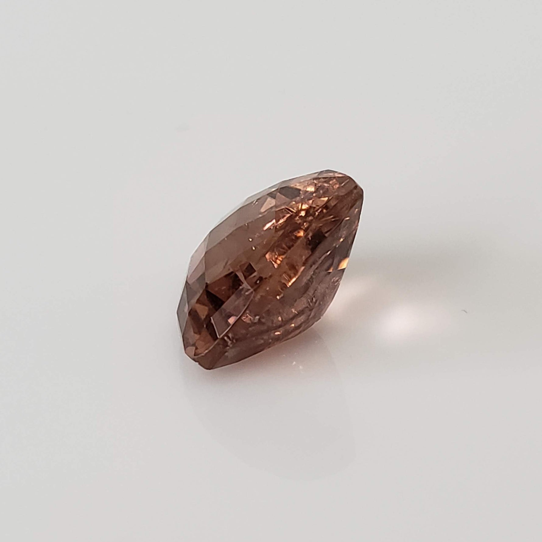  Tourmaline | Trilliant Checkerboard Cut | Peach | 11.1mm 4.77ct 5