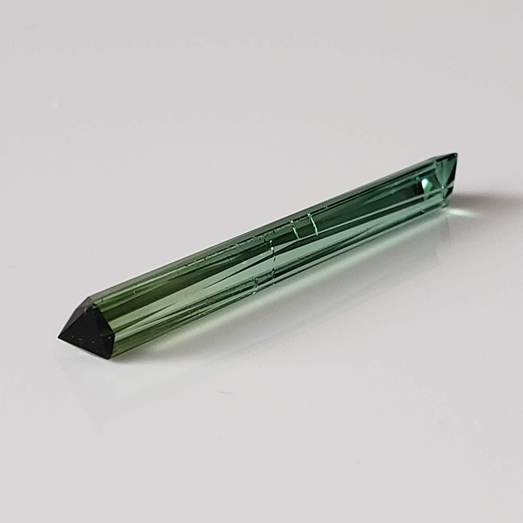  Tourmaline | Unheated Tourmaline | Baguette Cut | Dark Sea Green | 31.8x4.8x3.6mm 5.52ct | Africa 5