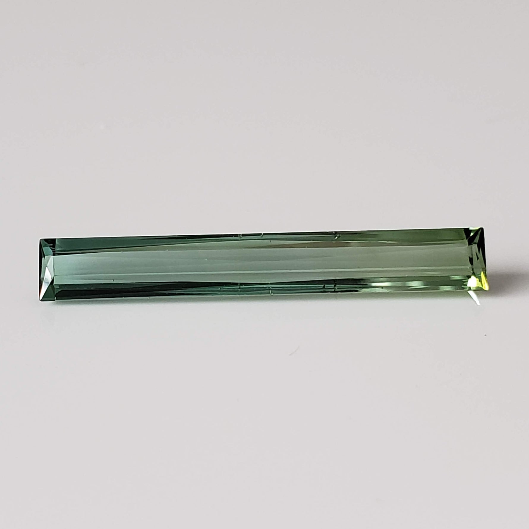  Tourmaline | Unheated Tourmaline | Baguette Cut | Dark Sea Green | 31.8x4.8x3.6mm 5.52ct | Africa 3