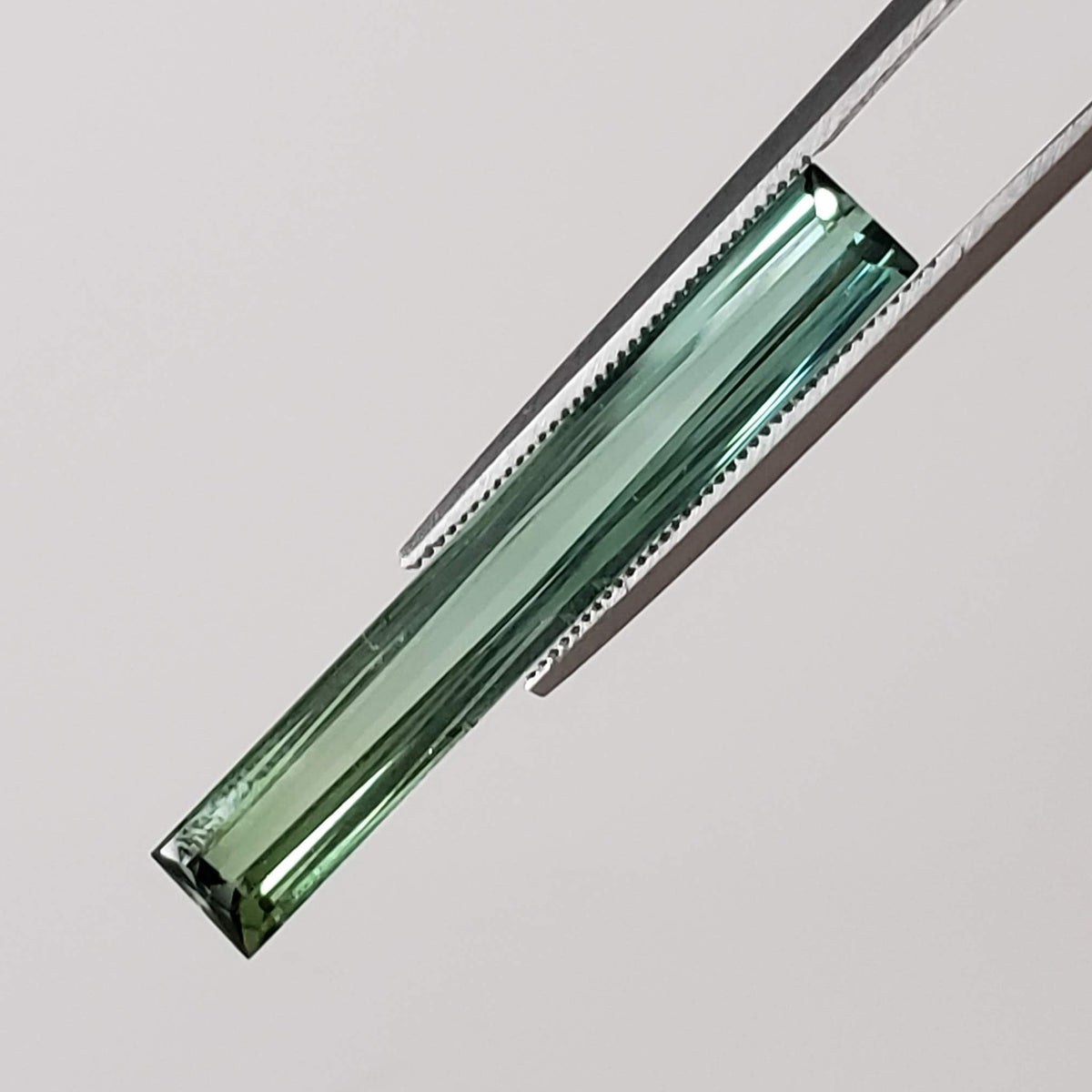  Tourmaline | Unheated Tourmaline | Baguette Cut | Dark Sea Green | 31.8x4.8x3.6mm 5.52ct | Africa 2