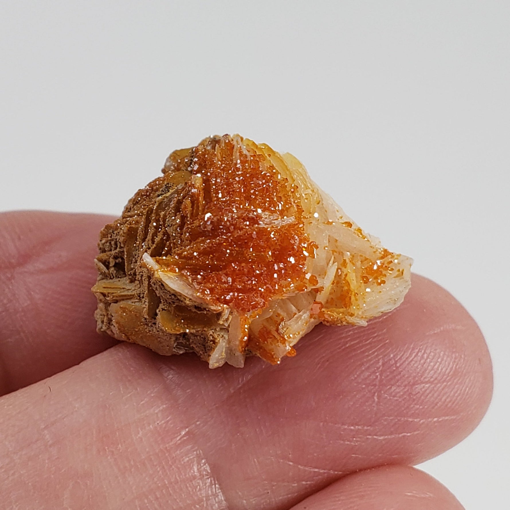   Vanadinite on Barite Crystal | 10.2 grams | Mibladen, Morocco 