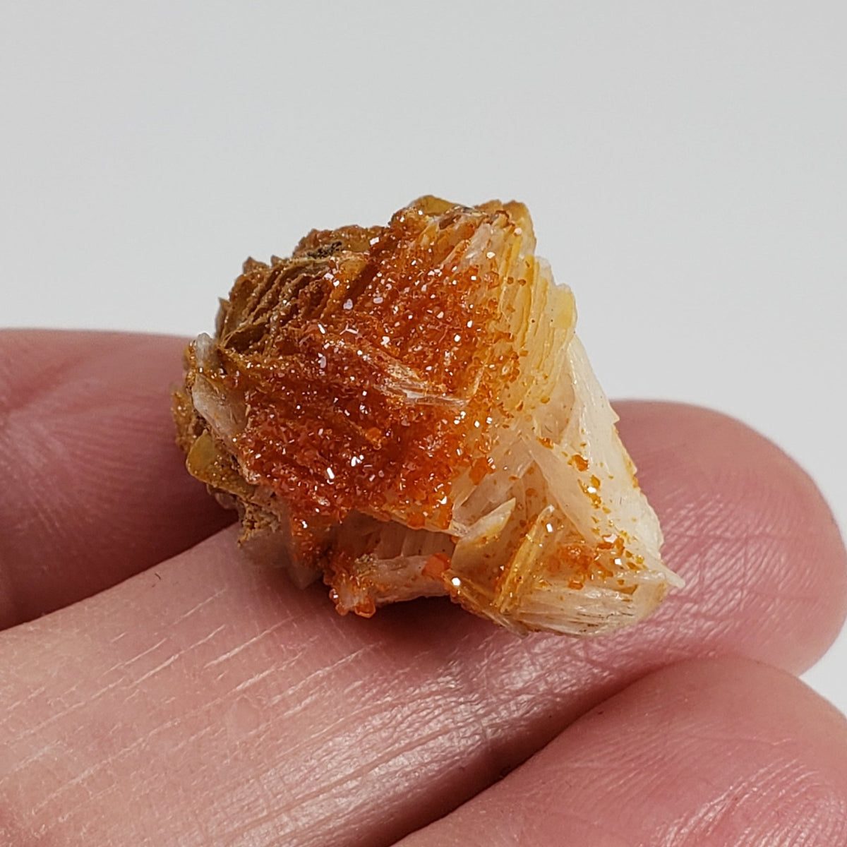   Vanadinite on Barite Crystal | 10.2 grams | Mibladen, Morocco 