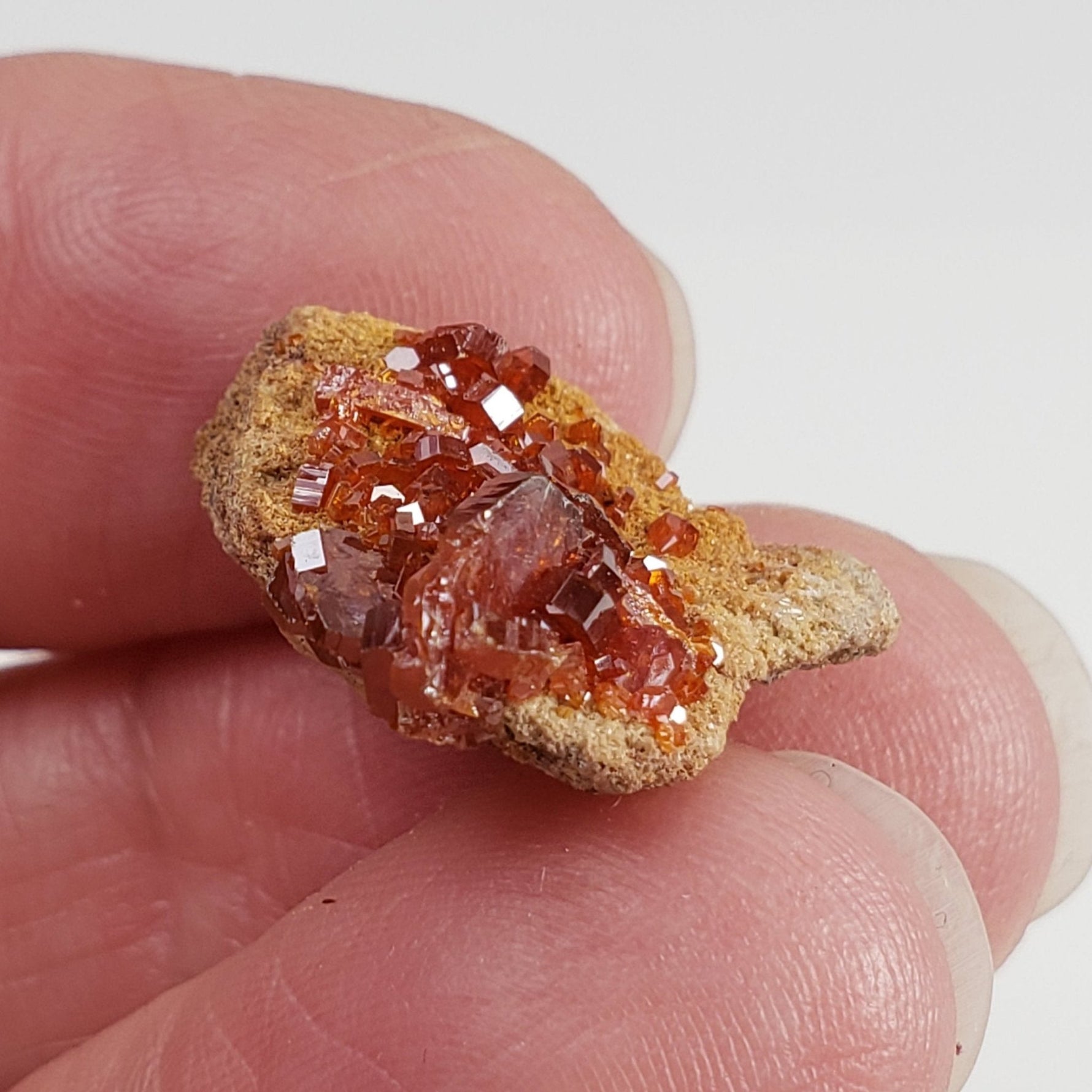  Vanadinite on Barite Crystal | 3 grams | Mibladen, Morocco | SO24 3
