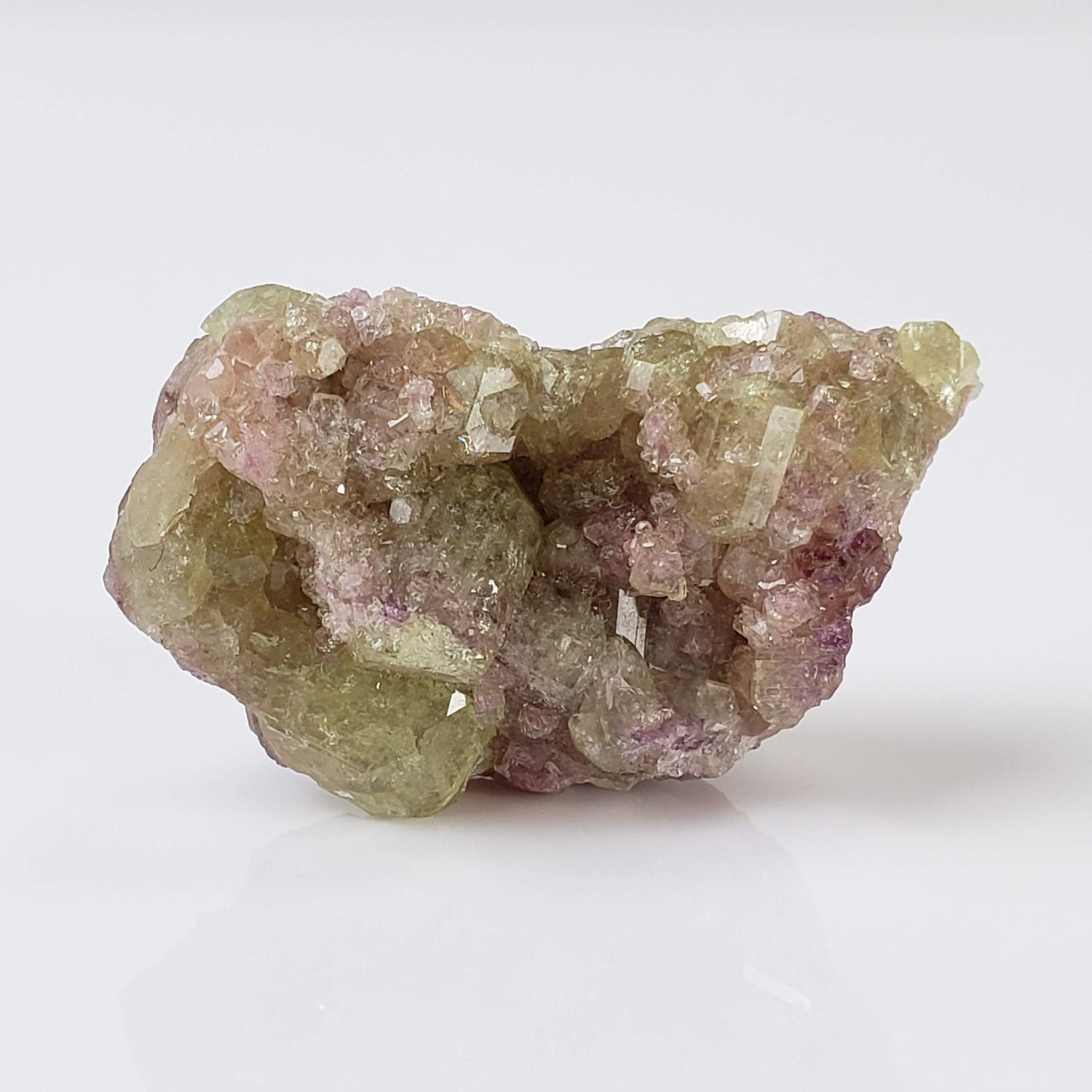  Vesuvianite Crystal | 10.74 Gr | Green and Mauve | Closed Jeffrey Mine | Asbestos, Québec 1
