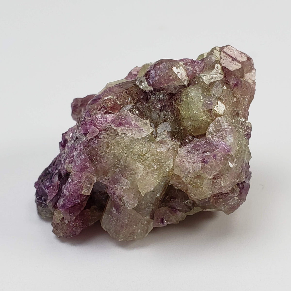  Vesuvianite Crystal | 24.35 Gr | Green and Mauve | Closed Jeffrey Mine | Asbestos, Québec 1