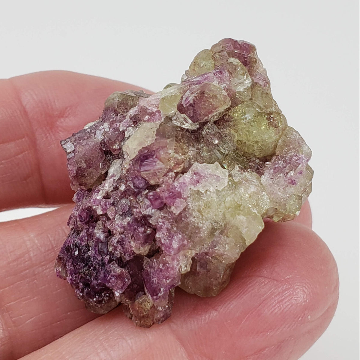  Vesuvianite Crystal | 24.35 Gr | Green and Mauve | Closed Jeffrey Mine | Asbestos, Québec 7