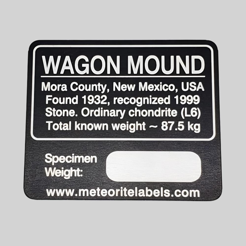  Wagon Mound Meteorite | Flat Metal Label 