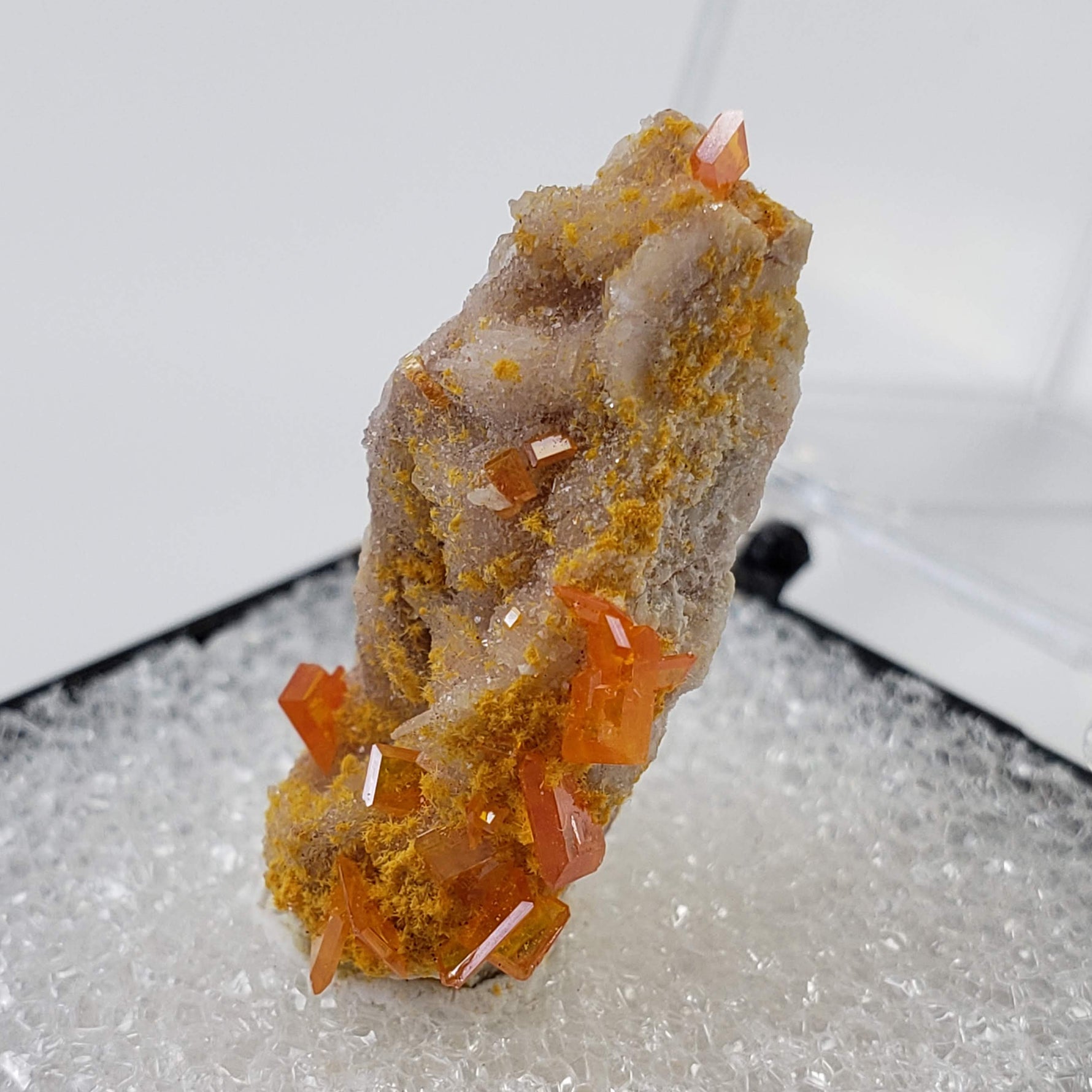  Wulfenite Crystal Cluster | Perky Box Thumbnail Specimen | Rowley Mine | Arizona USA 2