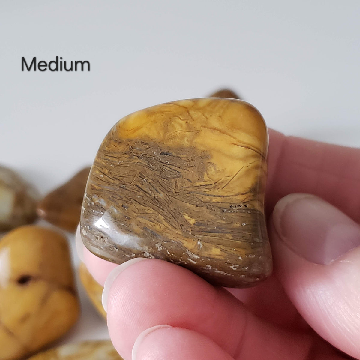  Yellow Picture Jasper | Tumbled Jasper | Idaho 3