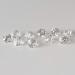  Zircon | 10 Piece Lot | Round Diamond Cut | White | 3.2mm 2.47tcw | Cambodia 