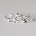  Zircon | 10 Piece Lot | Round Diamond Cut | White | 3.2mm 2.47tcw | Cambodia 1