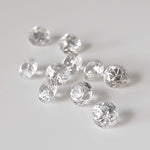  Zircon | 10 Piece Lot | Round Diamond Cut | White | 3.2mm 2.47tcw | Cambodia 3