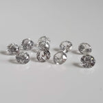  Zircon | 10 Piece Lot | Round Diamond Cut | White | 3.2mm 2.4tcw | Cambodia 3