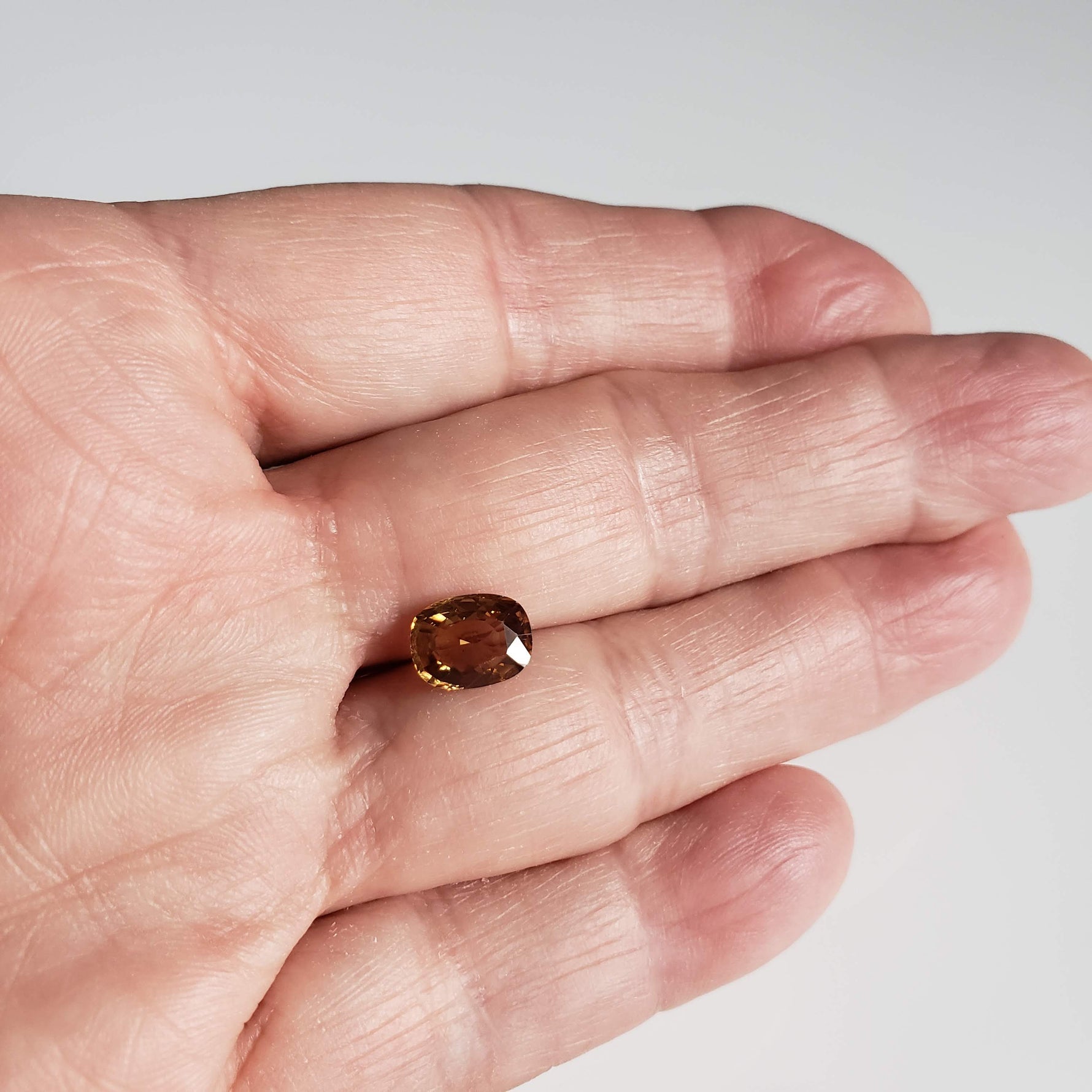  Zircon | Antique Cut | Yellow Orange | 9x7mm 7