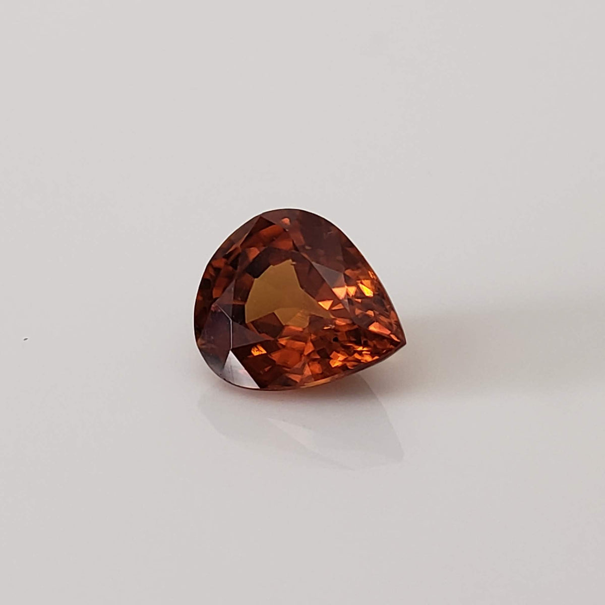 Zircon | Pear Shape Cut | Orange | 9x7.7mm, 2.9ct | Vietnam 2