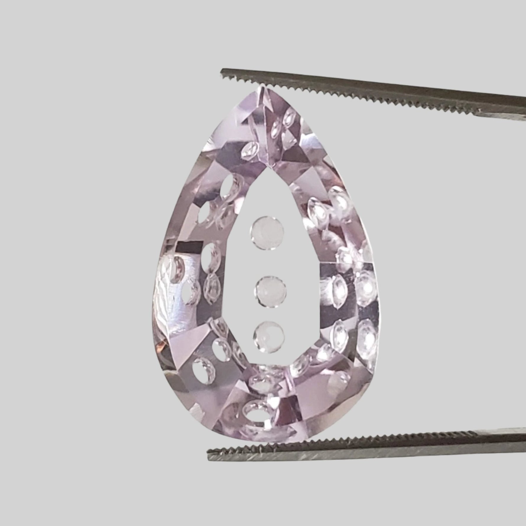 Amethyst | Laser Cut Pear Shape | Purple | 26X17mm 21.75ct 1