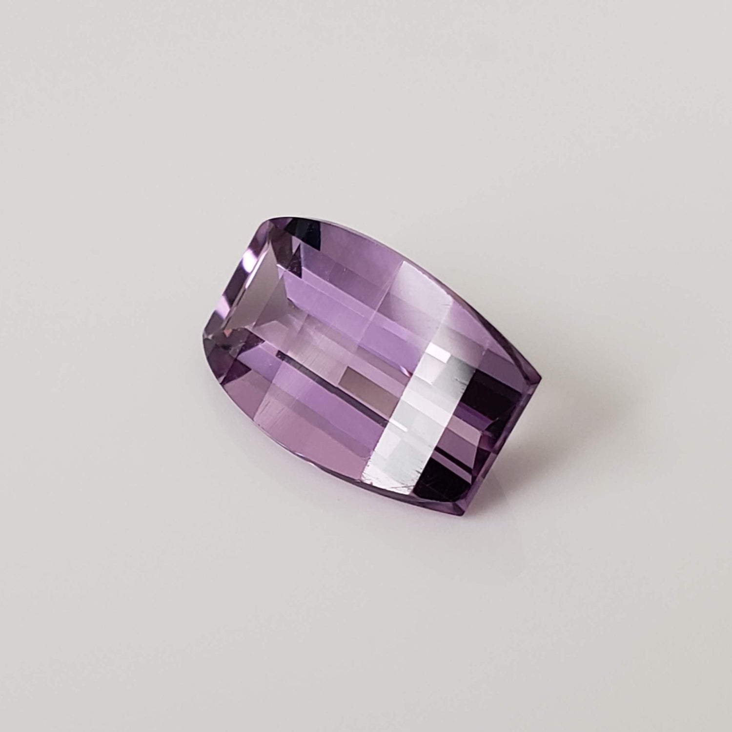 Amethyst | Step Top Barrel Cut | Purple | 12x7mm 2.6ct 2