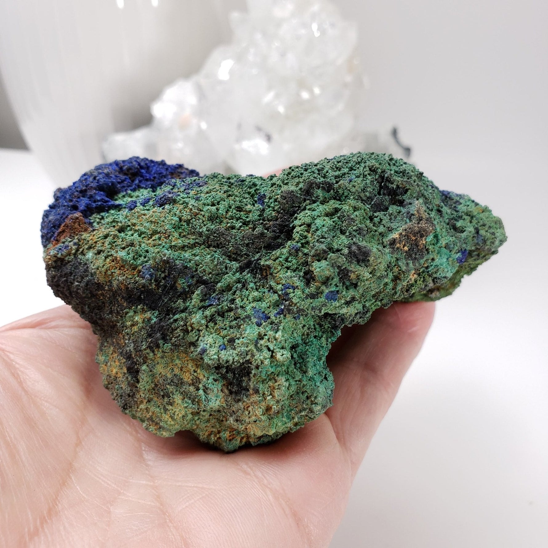 Azurite and Malachite Crystal | 307 grams | Toussit, Morocco