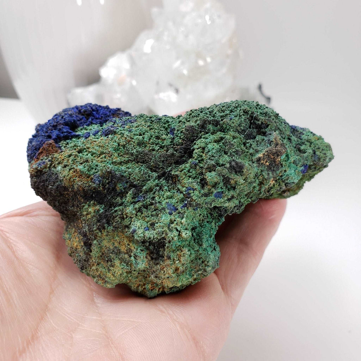  Azurite and Malachite Crystal 307 grams from Toussit, Morocco 