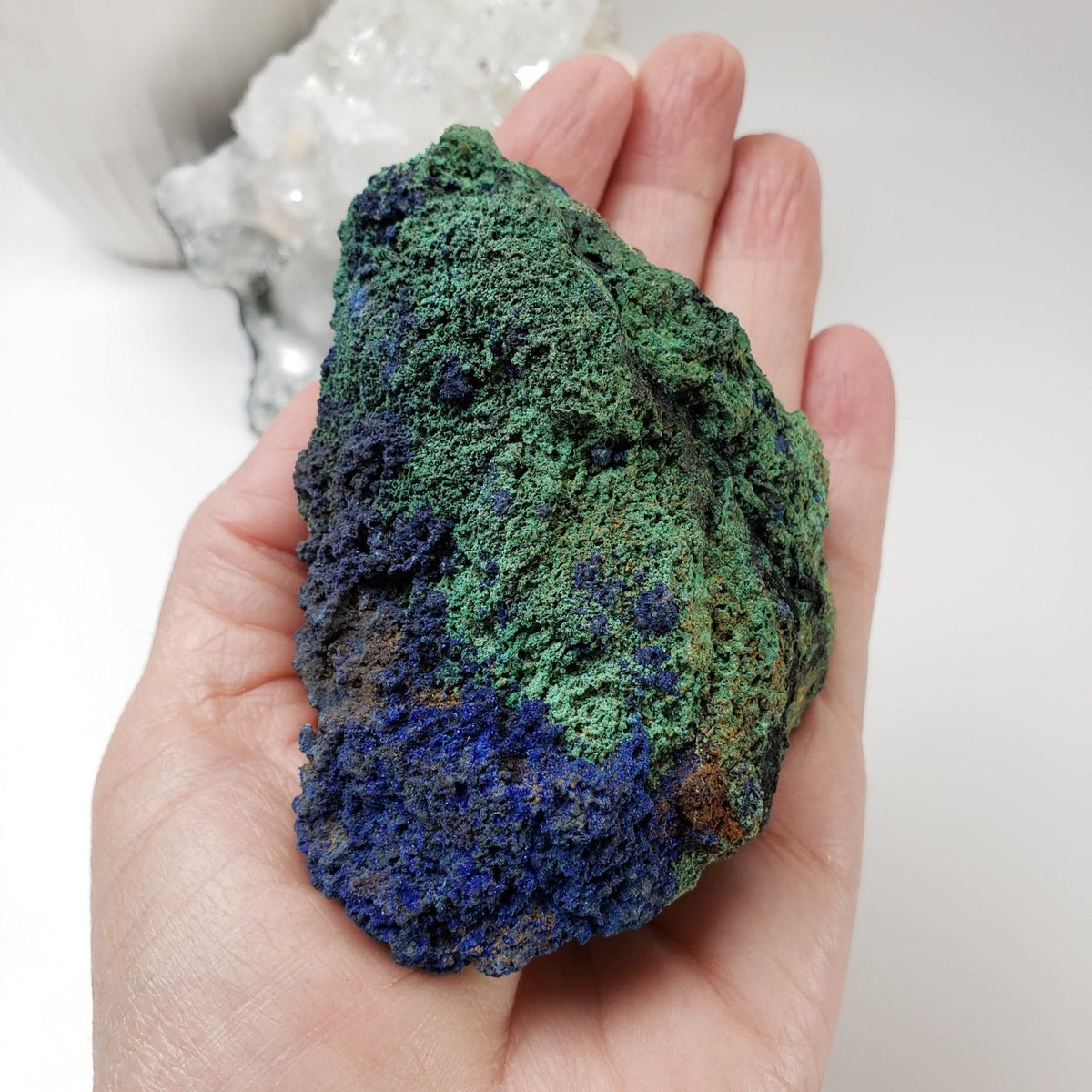 Azurite and Malachite Crystal | 307 grams | Toussit, Morocco