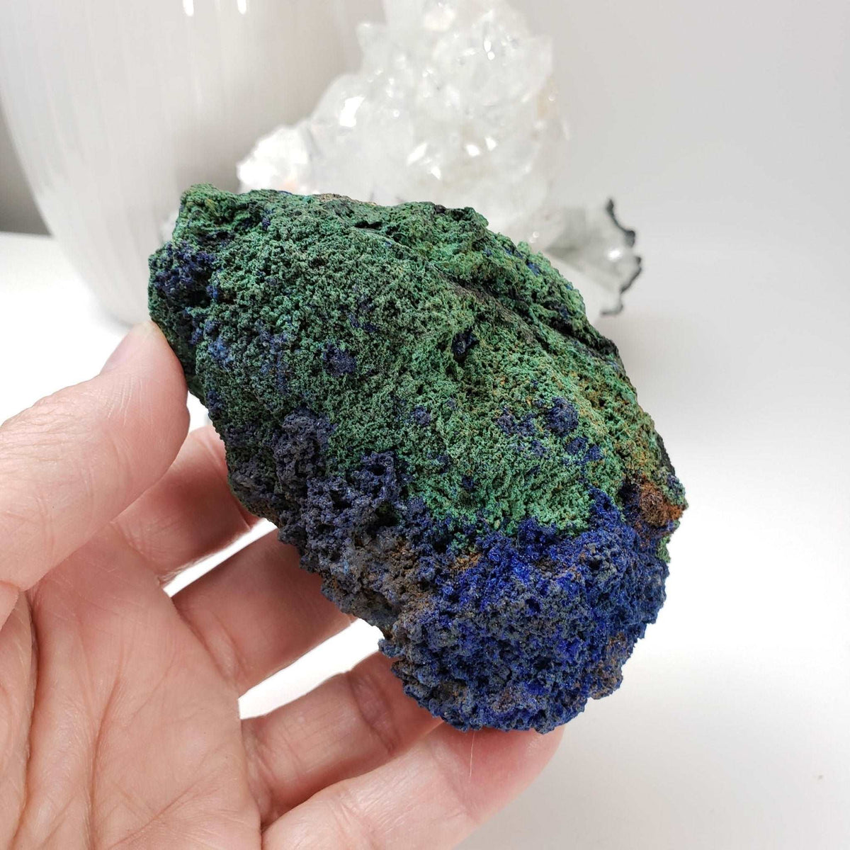  Azurite and Malachite Crystal 307 grams from Toussit, Morocco 