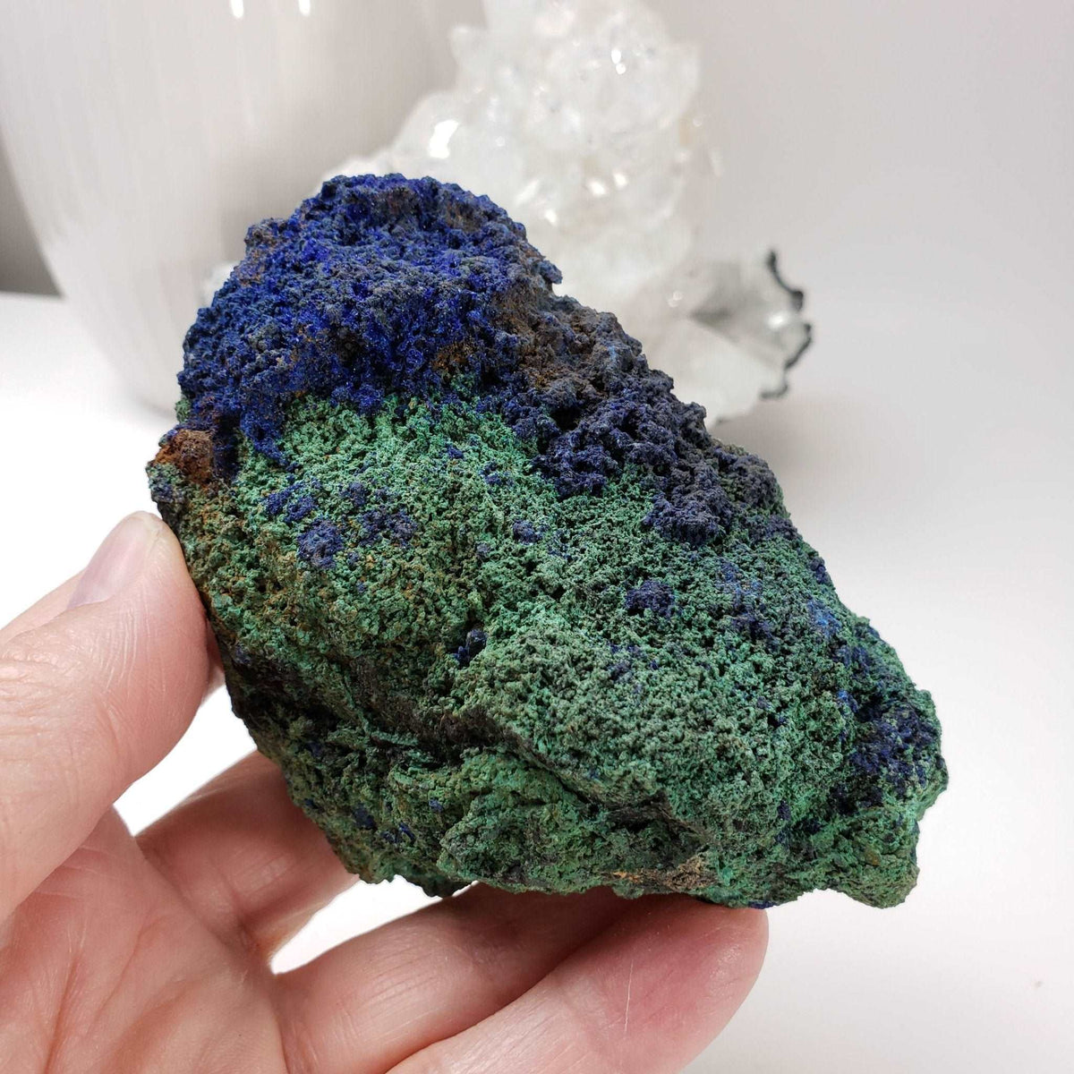  Azurite and Malachite Crystal 307 grams from Toussit, Morocco 