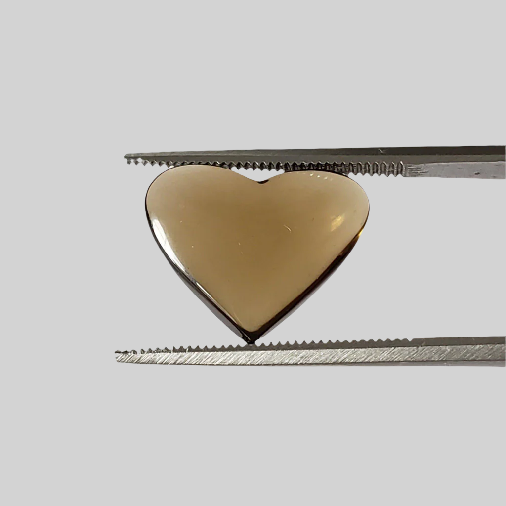  Smoky Quartz | Heart Shape Cabochon | 15x12mm 5.1ct 