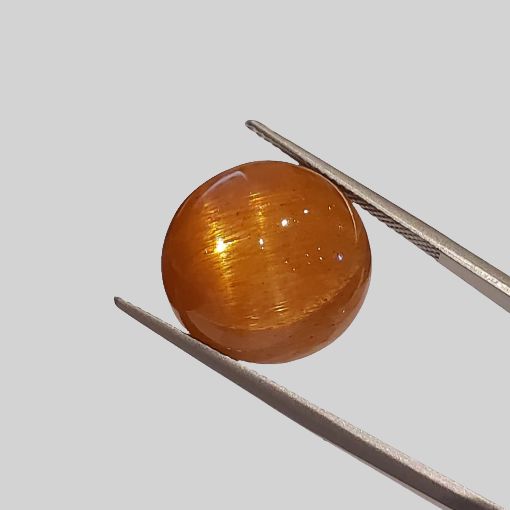  Star Sunstone Round Cabochon Honey Brown 16.9mm 21.65ct 