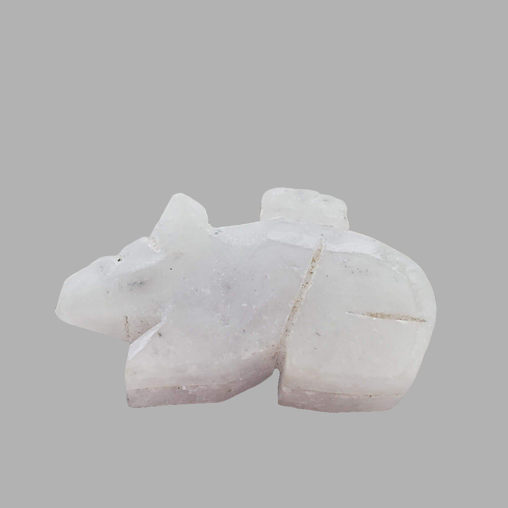 Sculpture de rat de jade blanc | 22x13 mm 16,81 cts | Chine