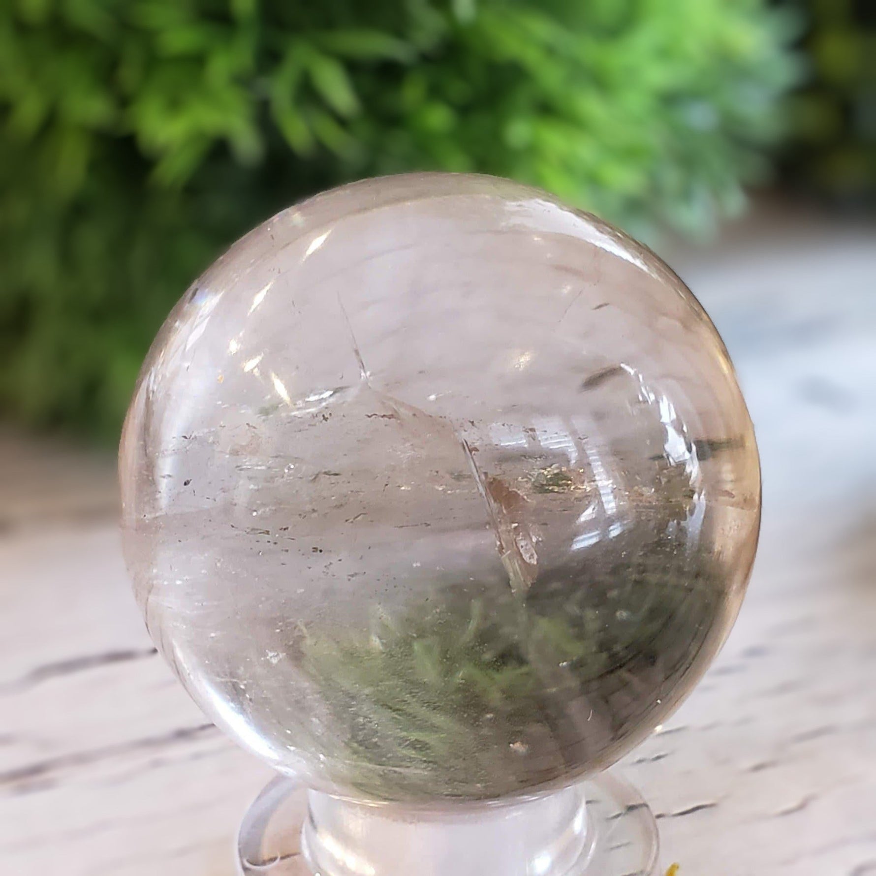 Calcite Sphere | Clear Crystal Ball | 53 mm, 2.1 in | 209 grams | Brazil 3