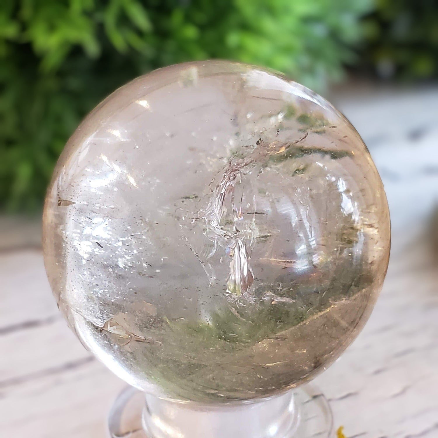 Calcite Sphere | Clear Crystal Ball | 53 mm, 2.1 in | 209 grams | Brazil 2