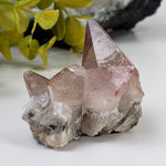 Calcite with Hematite on Matrix | 66.8 grams | Fluorescent Crystal | Lane's Quarry, Westfield MA