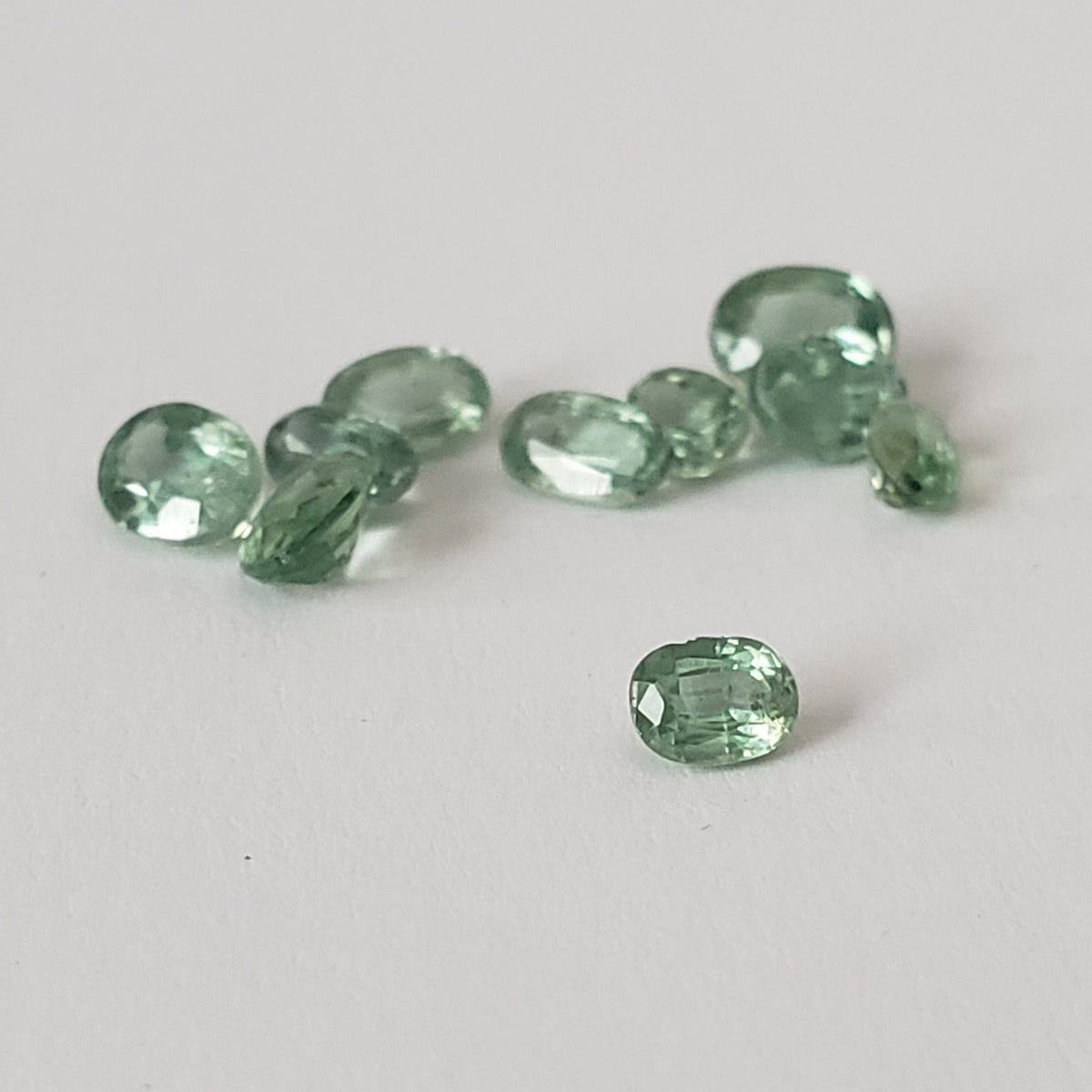 Green Kyanite | 10 Piece Kyanite Lot | Oval Cut | Rare Mint Green | various sizes | 3.31tcw