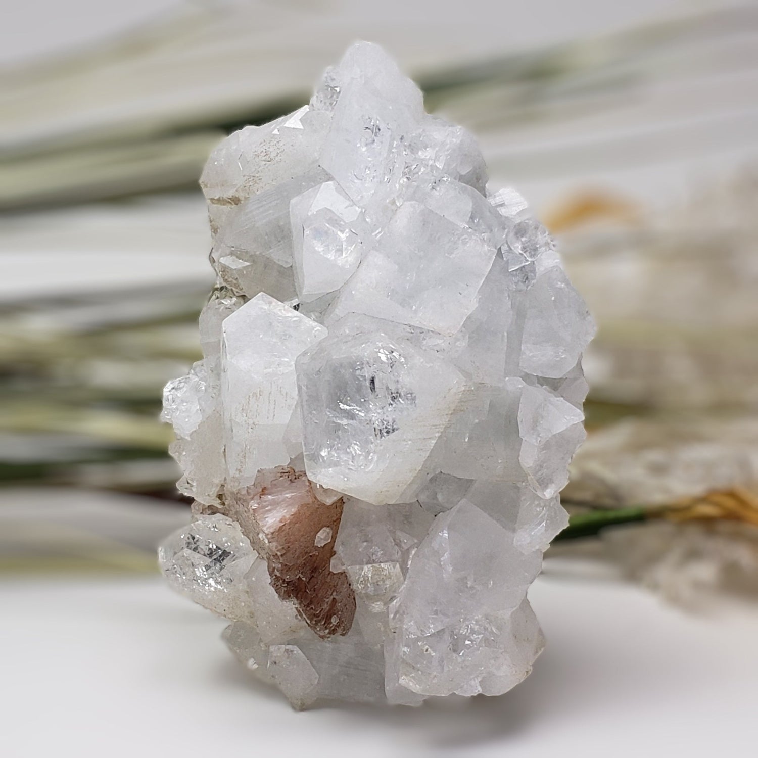 Heulandite on Apophyllite Cluster Crystal | 412 gr | Jalgaon India 1