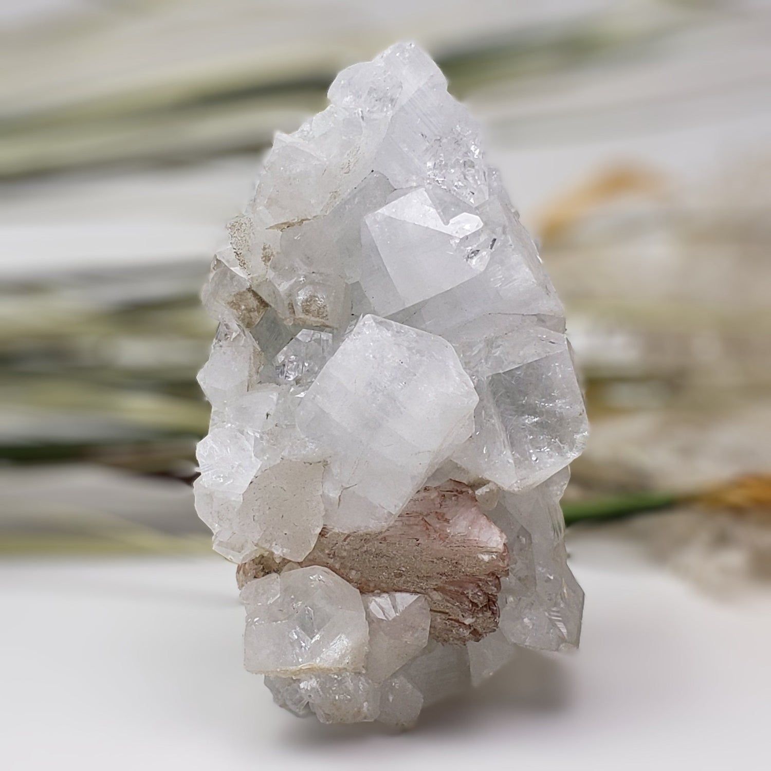 Heulandite on Apophyllite Cluster Crystal | 412 gr | Jalgaon India 2