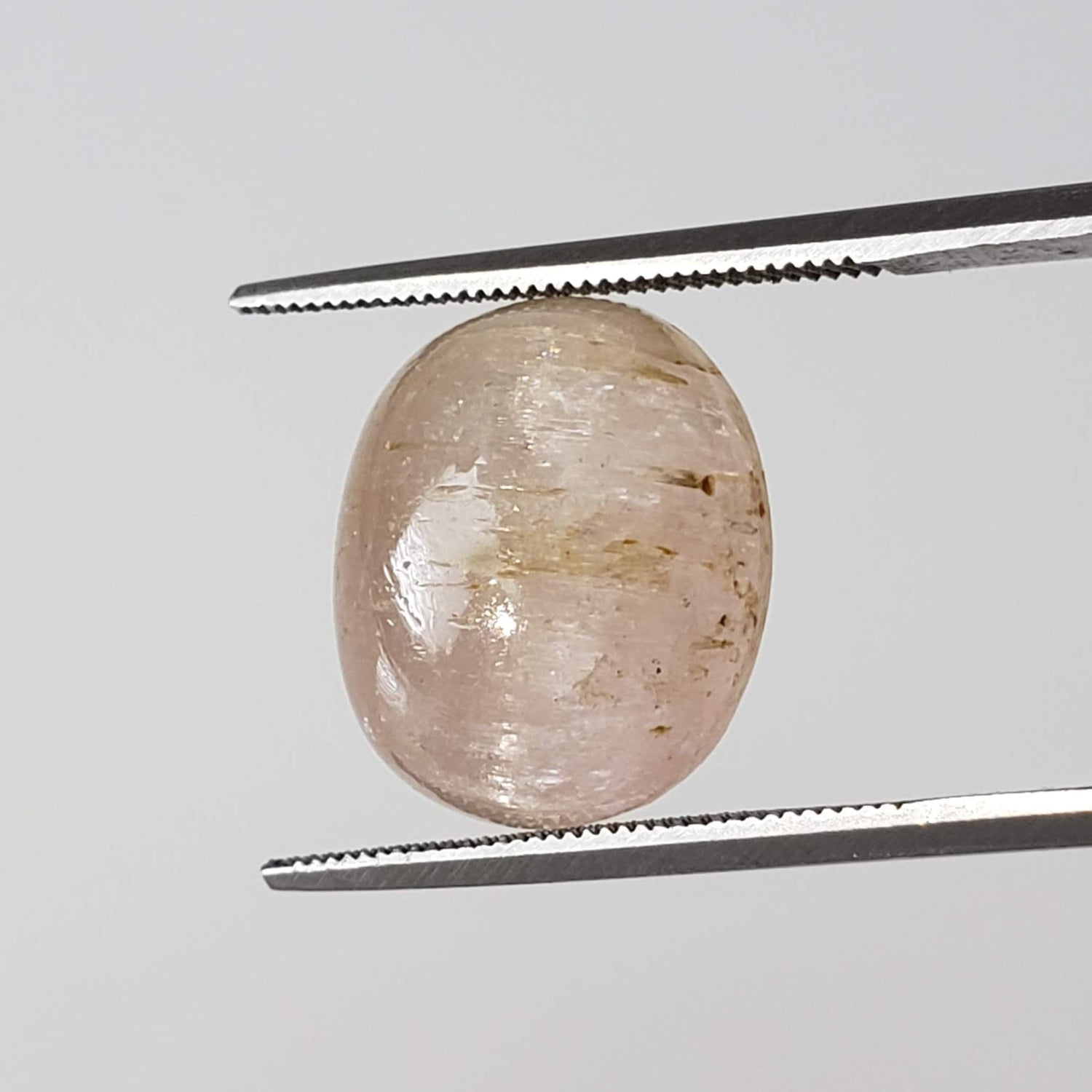 Kunzite Cats Eye | Untreated | Oval Cabochon | Pink | 14.5x12 mm | Afghanistan 2