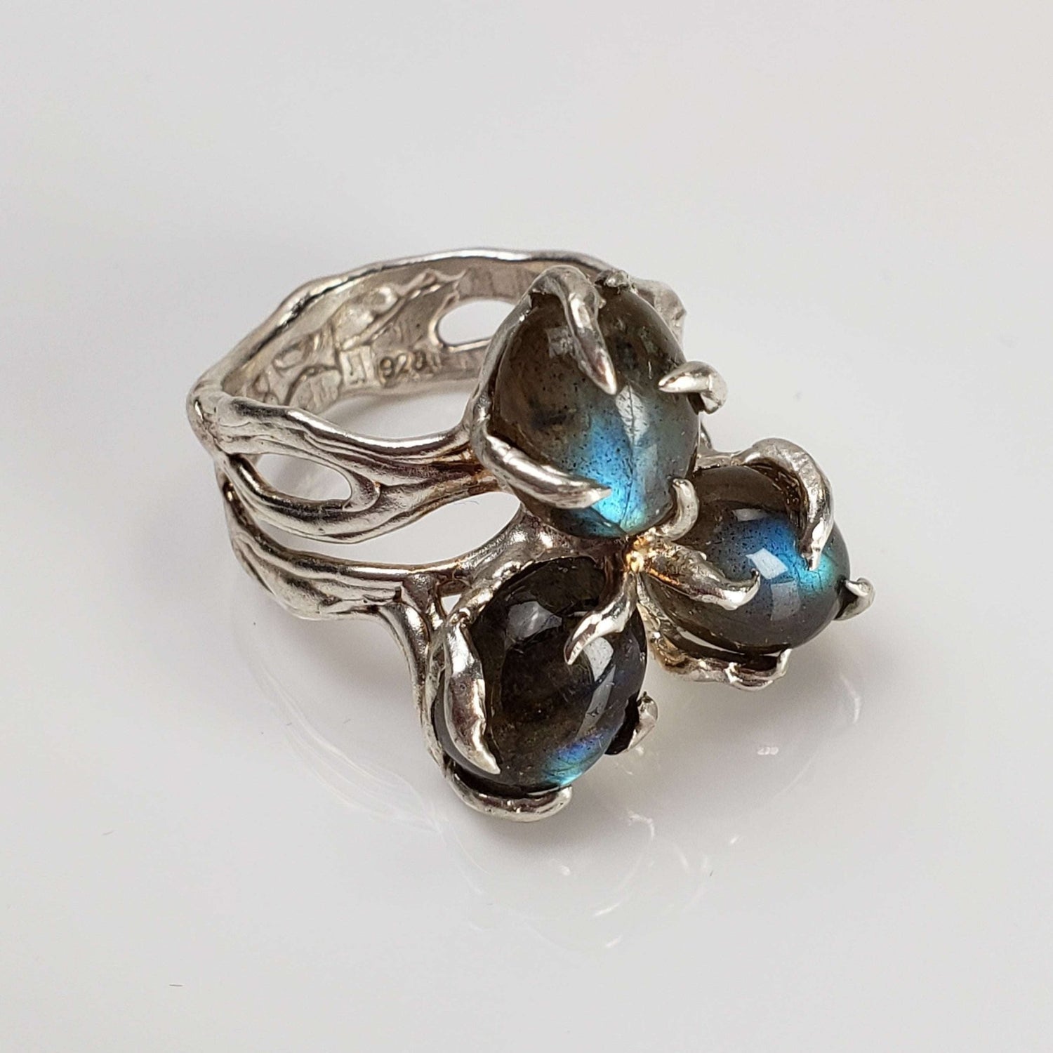   Labradorite Handmade Designer Ring | 925 Sterling Silver | Size 8.5 