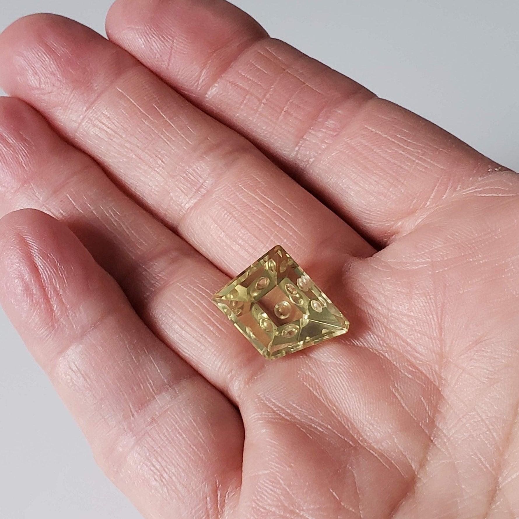 Lemon Citrine | Fancy Laser Cut | Lemon Yellow | 16.3x12.7mm 13.6ct 8