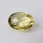 Lemon Quartz | Oval Checkerboard Cut | Lime Green | 16x13mm 11.54ct 1