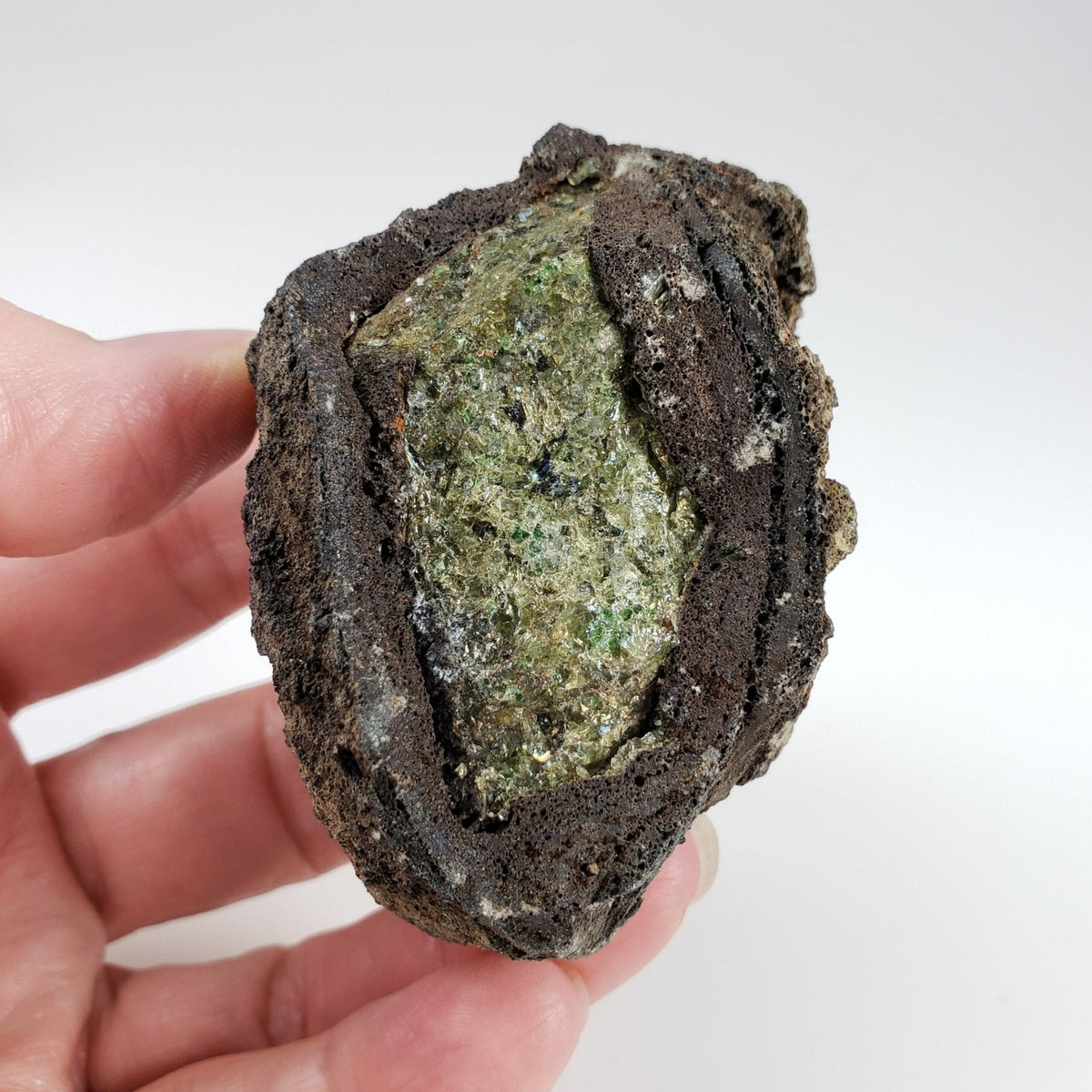 Olivine Volcanic Bomb | Lava Coated Crystal | 157.6 grams | Mortlake, Victoria, Australia