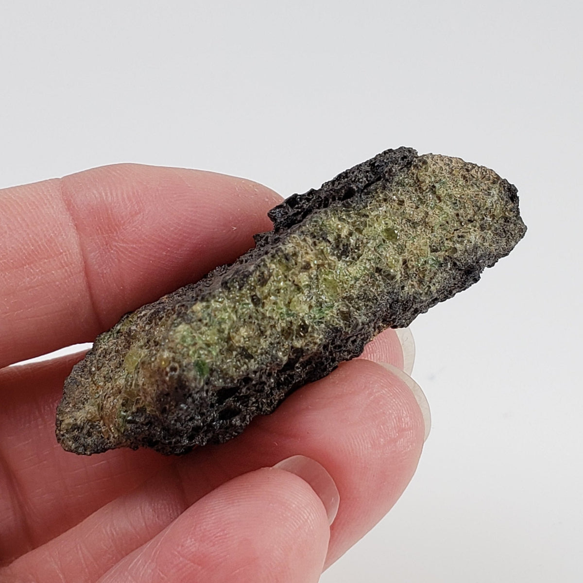   Olivine Volcanic Bomb | Lava Coated Crystal | 26.7 gr | Mt Shadwell Volcano, Australia 