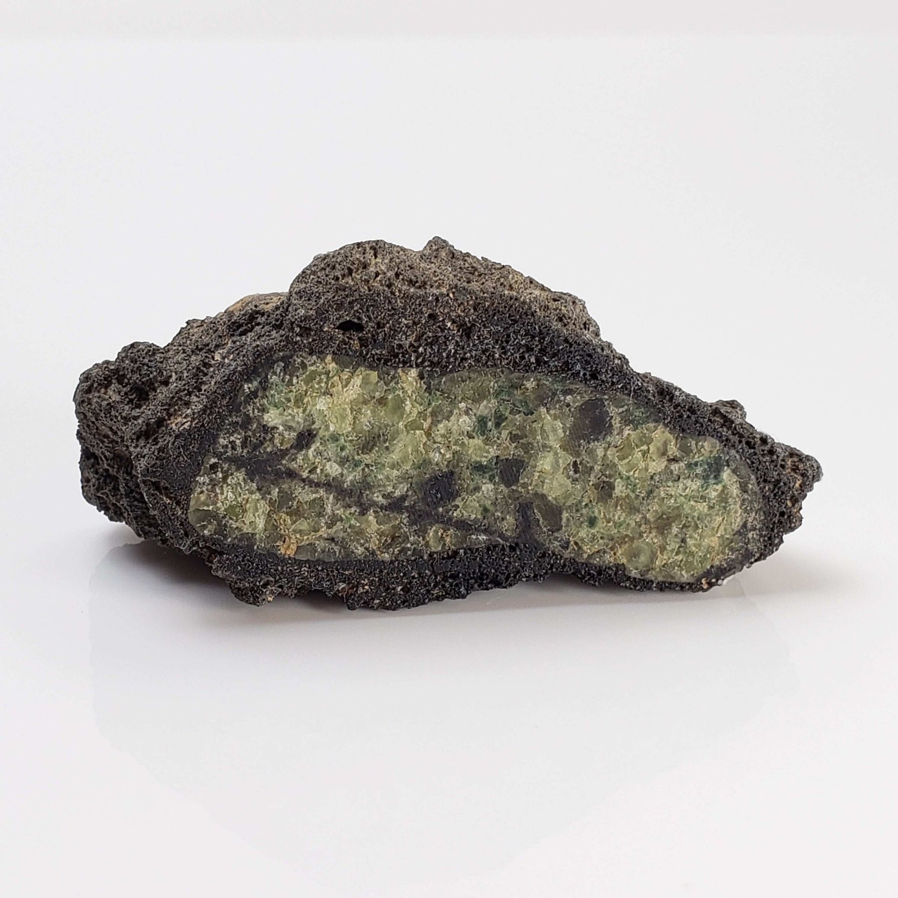   Olivine Volcanic Bomb | Lava Coated Crystal | 38.4 gr | Mt Shadwell Volcano, Australia 